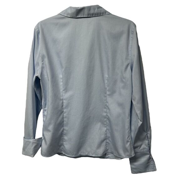 Calvin Klein Non Iron Light Blue Long Sleeve Button Down Dress Shirt Collar - Picture 2 of 5